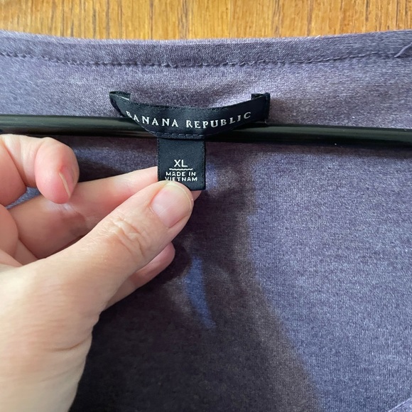 Banana Republic Lavender Purple Heathered Ruffle Top XL Women - Picture 3 of 4